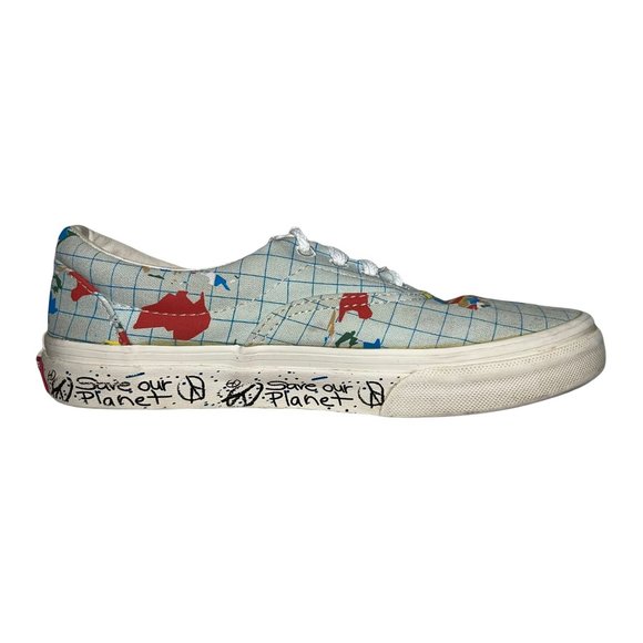 Vans Colorful Era Save Our Planet Around the World Map Sneakers Kid's 3 - Picture 6 of 10